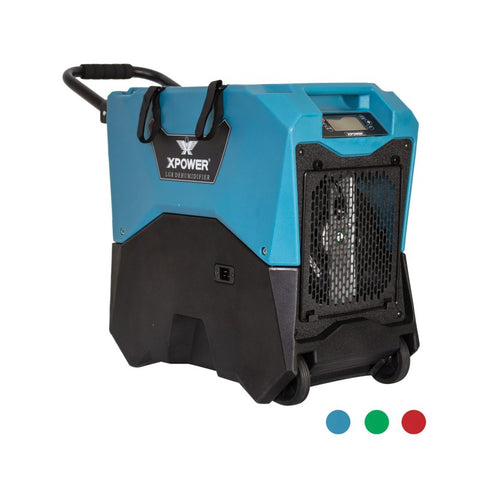 XPOWER XD-85LH 145-Pint LGR Commercial Dehumidifier with Automatic Purge Pump, Drainage Hose, Handle and Wheels for Water Damage Restoration, Clean-up Flood, Basement, Mold, Mildew