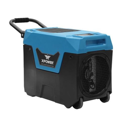 XPOWER XD-90L Commercial LGR Dehumidifier with Automatic Purge Pump, Drainage Hose, Handle and Wheels for Water Damage Restoration