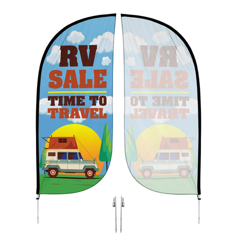 Custom XL Wide Feather Flag