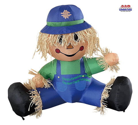 3 1/2' Harvest Scarecrow Boy Thanksgiving by Gemmy Inflatables