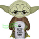 3 1/2' Disney Star Wars Jedi Yoda Holding Tombstone by Gemmy Inflatables
