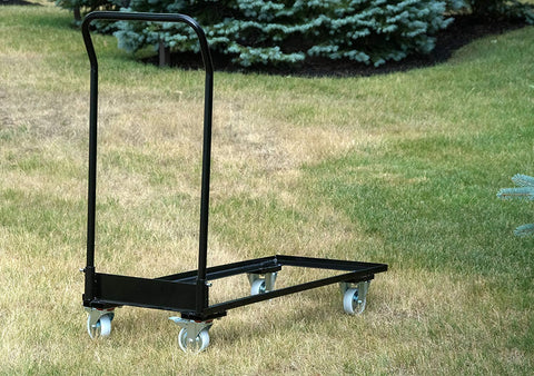 Rolling Folding Chair Cart - Black, Standard