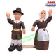 4' Air Blown Inflatable Thanksgiving Pilgrim Amish Man & Woman