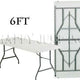 30" 2 Pack Square Wood Folding Table by Party Tents