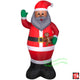 7' Gemmy Airblown Inflatable African American Santa Claus Holding A Gingerbread Cookie