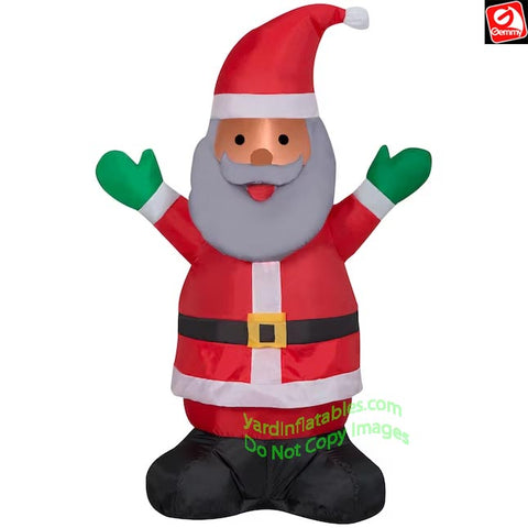 4' Gemmy Airblown African American Santa Claus