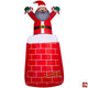 11.5' Gemmy Airblown Inflatable Christmas African American Santa Claus In Chimney