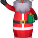 6.5' Gemmy Airblown Inflatable African American Santa Claus Holding Present