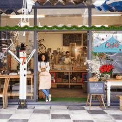 6 Foot Snowman Christmas Air Dancers Inflatable with Blower by Look Our Way