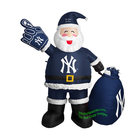 7' Air Blown Inflatable MLB New York Yankees Santa Claus