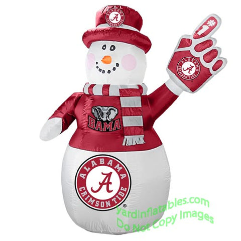 7' Air Blown Inflatable NCAA Alabama Crimson Tide Snowman