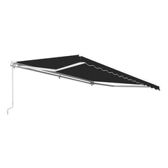 Aleko Awnings 10 x 8 Feet Black Motorized Retractable White Frame Patio Awning by Aleko AWM10X8BK81-AP 10 x 8 Feet Black Motorized Retractable White Frame Patio Awning Aleko