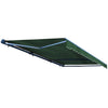 Image of Aleko Awnings 10 x 8 Feet Green Half Cassette Motorized Retractable LED Luxury Patio Awning by Aleko 781880238614 AWCL10X8GR39-AP 10x8 Ft Green Half Cassette Motorized Retractable LED Patio Awning