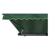 Image of Aleko Awnings 10 x 8 Feet Green Half Cassette Motorized Retractable LED Luxury Patio Awning by Aleko 781880238614 AWCL10X8GR39-AP 10x8 Ft Green Half Cassette Motorized Retractable LED Patio Awning