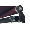 Image of Aleko Awnings 13 x 10 Feet - Burgundy Motorized Retractable Black Frame Patio Awning by Aleko 703980254813 ABM13X10BURG37-AP 13 x 10 Feet - Burgundy Motorized Retractable Black Frame Patio Awning