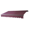 Image of Aleko Awnings 13 x 10 Feet - Burgundy Motorized Retractable Black Frame Patio Awning by Aleko 703980254813 ABM13X10BURG37-AP 13 x 10 Feet - Burgundy Motorized Retractable Black Frame Patio Awning