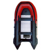 Image of Aleko Boating & Water Sports 12.5 ft Red and Black Inflatable Boat with Aluminum Floor by Aleko BT380RBK-AP