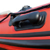 Image of Aleko Boating & Water Sports 12.5 ft Red and Black Inflatable Boat with Aluminum Floor by Aleko BT380RBK-AP