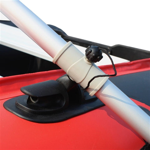Aleko Boating & Water Sports 12.5 ft Red and Black Inflatable Boat with Aluminum Floor by Aleko BT380RBK-AP