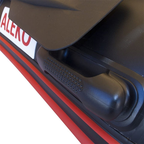 Aleko Boating & Water Sports 12.5 ft Red and Black Inflatable Boat with Aluminum Floor by Aleko BT380RBK-AP