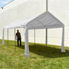 Image of Aleko Canopies & Gazebos 10 X 20 FT White Heavy Duty Outdoor Canopy Carport Tent by Aleko 649870029812 CP1020WH-AP 10X20 F White Heavy Duty Outdoor Canopy Carport Tent Aleko CP1020WH-AP