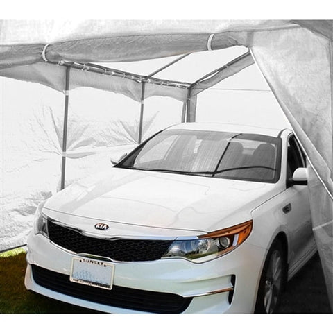 Aleko Canopies & Gazebos 10 X 20 FT White Heavy Duty Outdoor Canopy Carport Tent by Aleko 649870029812 CP1020WH-AP 10X20 F White Heavy Duty Outdoor Canopy Carport Tent Aleko CP1020WH-AP