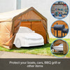 Image of Aleko Canopies & Gazebos 10x 20 Ft Gray Duty Outdoor Canopy Carport Tent by Aleko 703980260135 CP1020GR-AP 10x 20 Ft Gray Duty Outdoor Canopy Carport Tent Aleko SKU CP1020GR-AP