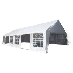 Aleko Canopies & Gazebos 20 X 40 FT White Heavy Duty Outdoor Canopy Event Tent with Windows by Aleko 703980256633 PWT20X40-AP 20 X 40 FT Heavy Duty Outdoor Canopy Tent Windows Aleko #PWT20X40-AP