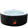 Image of Aleko Hot Tubs 4 Person 210 Gallon Black Round Inflatable Jetted Hot Tub Spa With Cover by Aleko HTIR4WHBK-AP 4 Person 210 Gallon Black Round Jetted Hot Tub w/ Cover HTIR4WHBK-AP