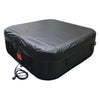 Image of Aleko Hot Tubs 6 Person 265 Gallon Black Square Inflatable Jetted Hot Tub with Cover by Aleko 0655222807120 HTISQ6GYBK-AP