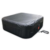 Image of Aleko Hot Tubs 6 Person 265 Gallon Black Square Inflatable Jetted Hot Tub with Cover by Aleko 0655222807120 HTISQ6GYBK-AP