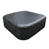 Image of Aleko Hot Tubs 6 Person 265 Gallon Black Square Inflatable Jetted Hot Tub with Cover by Aleko 0655222807120 HTISQ6GYBK-AP