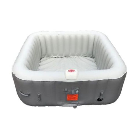 Aleko Hot Tubs 6 Person 265 Gallon Gray Square Inflatable Jetted Hot Tub Spa With Cover by Aleko 0703980257814 HTISQ6GY-AP 6 Person 265 Gallon Gray Square Jetted Hot Tub Spa w Cover HTISQ6GY-AP