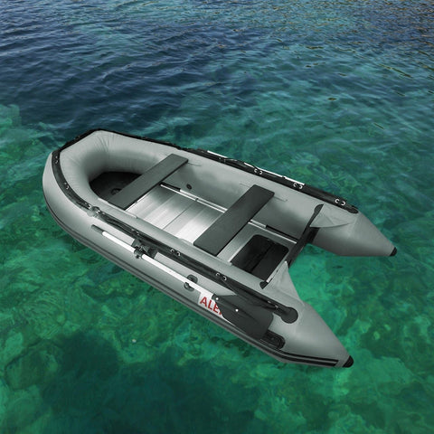 Aleko inflatable boat 12.5 ft Gray Inflatable Boat with Aluminum Floor by Aleko BT380G-AP 12.5 ft Gray Inflatable Boat with Aluminum Floor by Aleko BT380G-AP