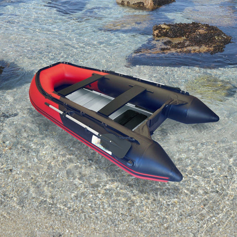 Aleko inflatable boat Inflatable Boat with Aluminum Floor - 10.5 ft - Red and Black by Aleko BT320RBK-AP