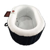Image of Aleko Pool & Spa 2 Person 145 Gallon Black and White Oval Inflatable Hot Tub Spa With Drink Tray and Cover by Aleko 655222807151 HTIO2BKW-AP 2 Person 145 Gallon Oval Inflatable Hot Tub Spa Drink Tray HTIO2BKW-AP