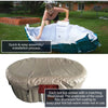 Image of Aleko Pool & Spa 2 Person 145 Gallon Oval Inflatable Hot Tub Spa With Drink Tray and Brown and White Cover by Aleko 655222807168 HTIO2BRWH-AP 2 Person 145 Gallon Oval Inflatable Hot Tub Spa With Drink Tray and Brown and White Cover by Aleko SKU# HTIO2BRWH-AP