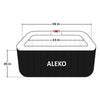 Image of Aleko Pool & Spa 4 Person 160 Gallon Square Inflatable Black and White Hot Tub Spa With Cover by Aleko 821808541317 HTISQ4BKWH-AP 4 Person 160 Gallon Square Inflatable Black&White Hot Tub Spa w/ Cover