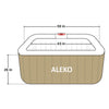 Image of Aleko Pool & Spa 4 Person 160 Gallon Square Inflatable Brown Hot Tub Spa With Cover by Aleko 655222803962 HTISQ4BR-AP 4 Person 160 Gallon Square Inflatable Brown Hot Tub Spa With Cover