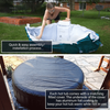 Image of Aleko Pool & Spa 4 Person 210 Gallon Black Round Inflatable Jetted Hot Tub Spa With Cover by Aleko 781880282679 HTIR4WHBK-AP 4 Person 210 Gallon Black Round Jetted Hot Tub w/ Cover HTIR4WHBK-AP