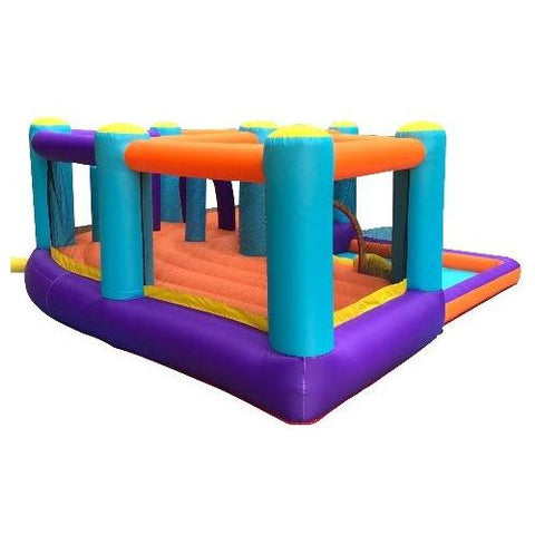 Aleko Residential Bouncers Inflatable Playtime Bounce House with Pool and Slide by Aleko 703980256145 BHPLAY-AP Inflatable Playtime Bounce House with Pool and Slide by Aleko SKU# BHPLAY-AP