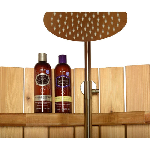 Aleko Sauna Accessories Ellipse Curved Rinse Outdoor Shower by Aleko 703980261798 SHCEDRUSTIC-AP