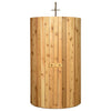 Image of Aleko Sauna Accessories Ellipse Curved Rinse Outdoor Shower by Aleko 703980261798 SHCEDRUSTIC-AP