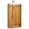Image of Aleko Sauna Accessories Ellipse Curved Rinse Outdoor Shower by Aleko 703980261798 SHCEDRUSTIC-AP