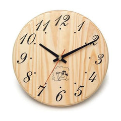 Aleko Sauna Accessories Handcrafted Sleek Analog Clock in Finnish Pine Wood by Aleko 649870027214 WJ12-AP Handcrafted Sleek Analog Clock in Finnish Pine Wood by Aleko WJ12-AP