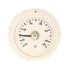 Aleko Sauna Accessories Round Pine Wood Sauna Thermometer Gage in Fahrenheit by Aleko 649870027146 WJ02-AP Round Pine Wood Sauna Thermometer Gage Fahrenheit Aleko SKU# WJ02-AP