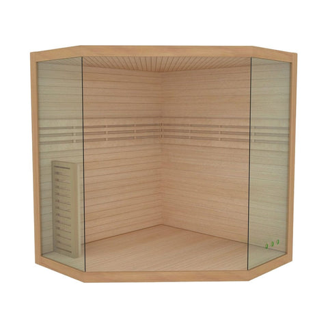 Aleko Saunas 5 to 6 Person Canadian Hemlock Indoor Wet Dry Sauna 6 kW ETL Certified Heater by Aleko 649870027726 SEA5JIU-AP 5 to 6 Person Canadian Hemlock Indoor Wet Dry Sauna 6 kW ETL Heater