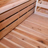 Image of Aleko Saunas 6 Person 6 kW Harvia KIP Heater Outdoor Rustic Cedar Barrel Steam Sauna Front Porch Canopy by Aleko 781880253785 SB6CED-AP 6 Person 6 kW Harvia KIP Outdoor Rustic Cedar Barrel Sauna by Aleko