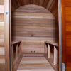 Image of Aleko Saunas 8 Person Outdoor or Indoor Western Red Cedar Wet Dry Barrel Sauna Front Porch Canopy 9 kW ETL Certified Heater by Aleko 781880254645 SB8CEDARCP-AP 8 Person Outdoor or Indoor Western Red Cedar Wet Dry Barrel Sauna 