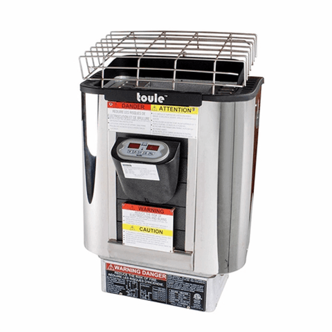 8 Person 9 kW ETL Certified Heater Canadian Hemlock Wet Dry Outdoor Sauna with Asphalt Roof by Aleko SKU# SKD8HEM-AP